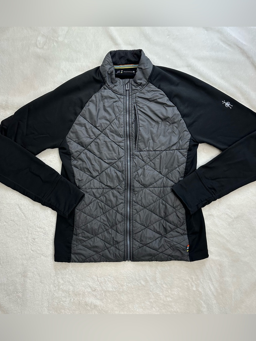 Smartwool Smartloft 120 Insulated Hybrid Jacket Men's Large Gray Black